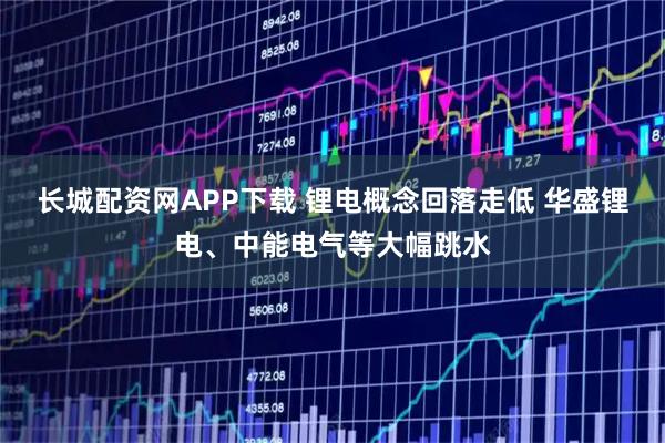 长城配资网APP下载 锂电概念回落走低 华盛锂电、中能电气等大幅跳水